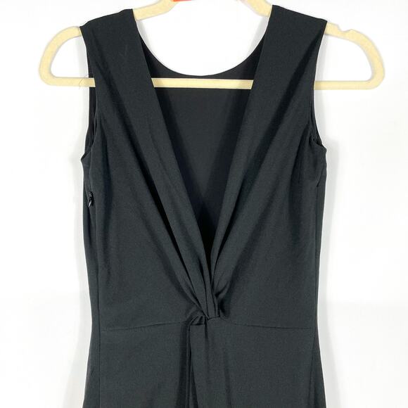 Dress the Population Leighton Gown Black Twist V-Back Sleeveless Sz XS - Picture 7 of 10